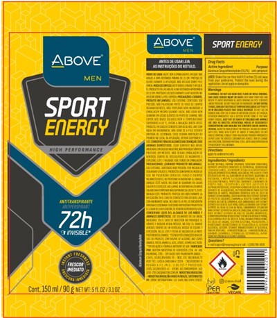 Above Cream Original Woman Antiperspirant Deodorant 72h (Above Sport Energy Men Antiperspirant Deodorant 72h Spray)